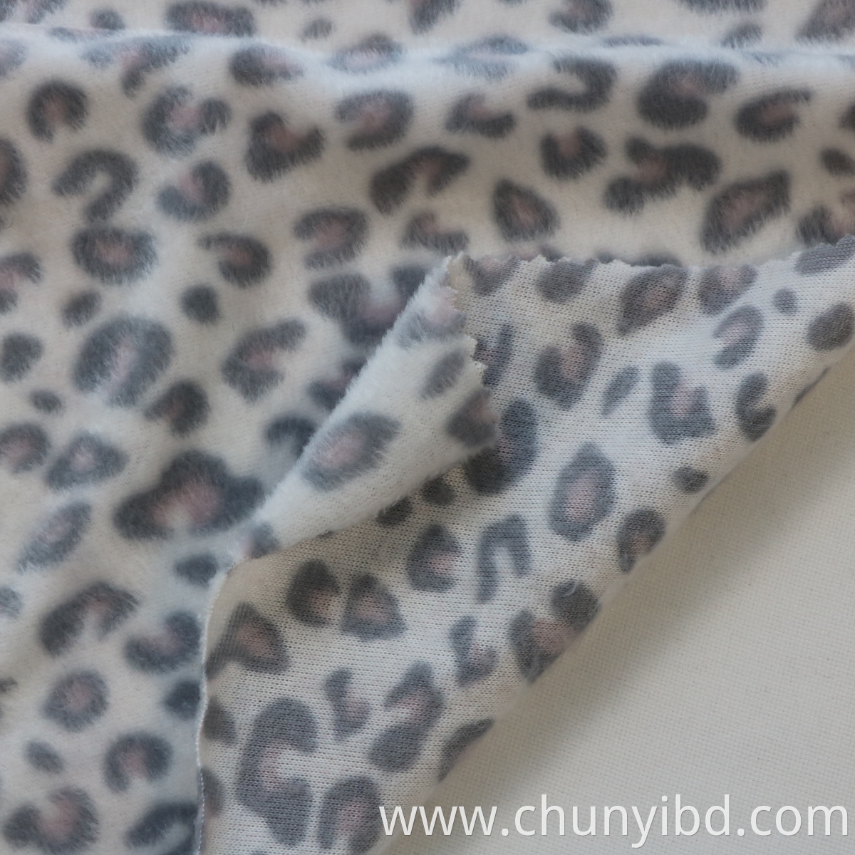 Printed fabric leopard designs brushedfabric